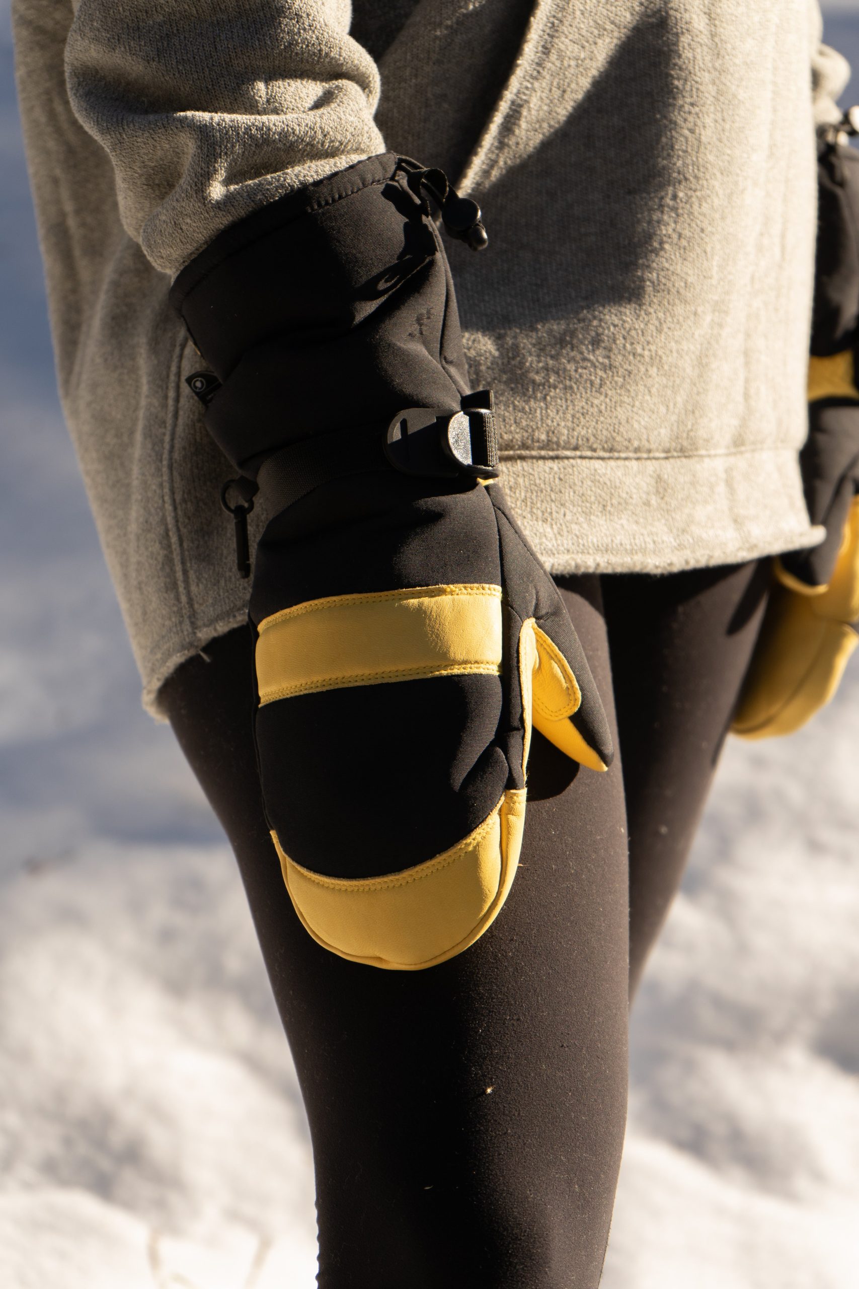 Deerskin Leather Ski Mitt 3 Deerskin Leather Ski Mitt showcase image two