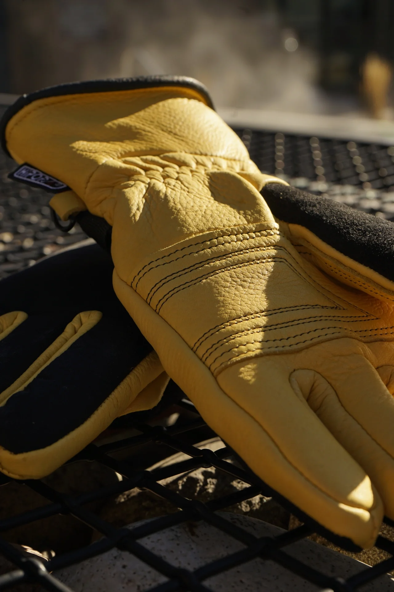 Snowpack Leather Ski Glove 4 Snowpack leather ski glove on top of each other