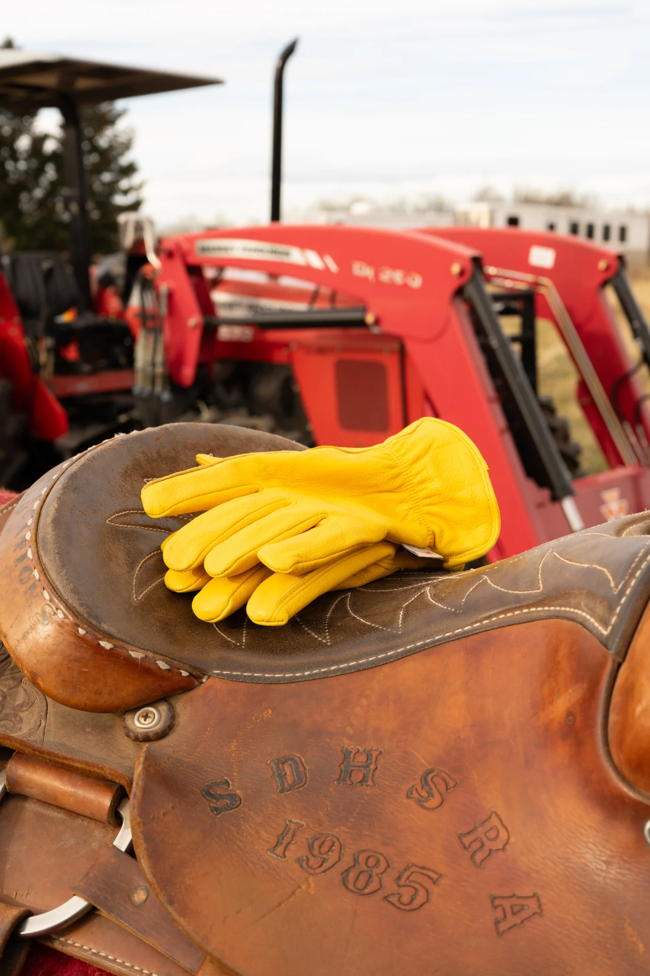 Prescott Glove 4 Prescot on a saddle